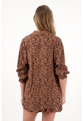 Tennis Camisa Con Estampado De Animal Print Para Mujer