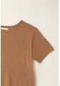 Tennis Camiseta Con Corte Tipo Corsé Café Para Mujer de Tennis