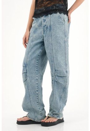 Tennis Jean Horseshoe De Tiro Bajo Azul Claro Para Mujer