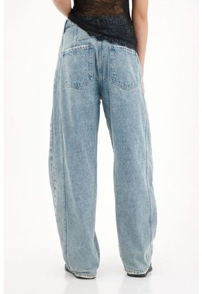 Tennis Jean Horseshoe De Tiro Bajo Azul Claro Para Mujer