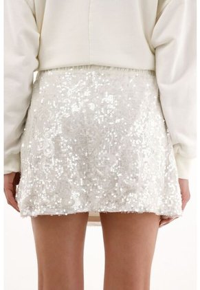 Tennis Falda Crudo Con Diseño En Lentejuelas Para Mujer