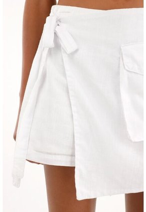 Tennis Falda Short Blanca De Apariencia Lino Para Mujer