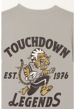 Camiseta Con Estampado En Espalda Gris Para Niño