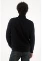 Tennis Buzo Para Hombre De Algodón Negro Regular Fit Con Cuello Alto Y Media Cremallera de Tennis