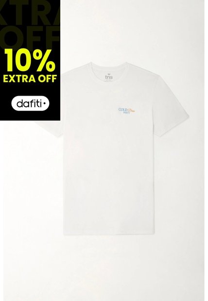 Tennis Camiseta Básica Estampada Blanca Para Hombre