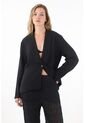 Tennis Abrigo Tipo Blazer Negro Para Mujer de Tennis