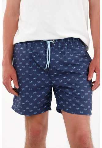 Tennis Pantaloneta Con Estampado De Bicicletas Para Hombre Tennis