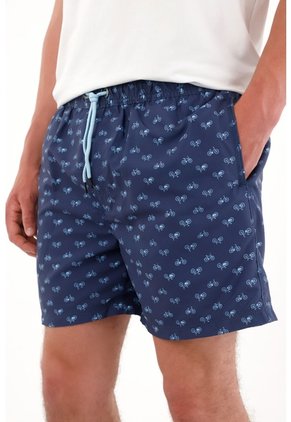Tennis Pantaloneta Con Estampado De Bicicletas Para Hombre