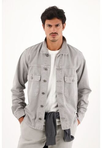 Tennis Chaqueta Gris Con Bolsillos De Tapa Para Hombre Tennis