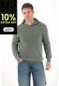 Tennis Buzo Tipo Hoodie Tejido Verde Para Hombre de Tennis