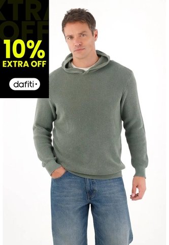 Tennis Buzo Tipo Hoodie Tejido Verde Para Hombre Tennis
