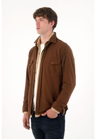 Tennis Buzo Tipo Camisa Café Para Hombre Tennis