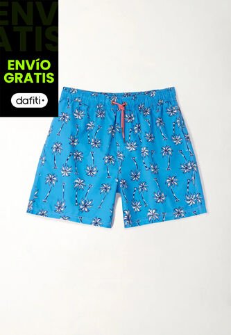 Tennis Pantaloneta De Baño Estampado Palmeras Para Hombre Tennis