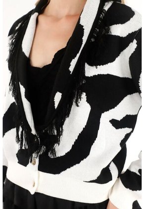 Tennis Buzo De Animal Print Con Flecos Para Mujer