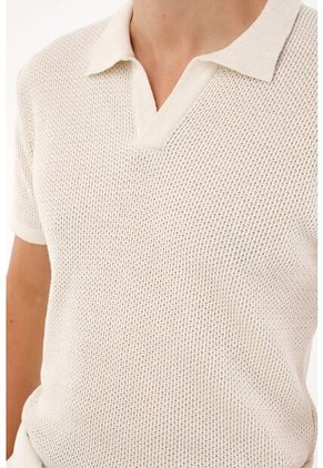 Tennis Camiseta Tejida Crudo Para Hombre