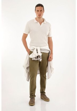 Tennis Camiseta Tejida Crudo Para Hombre