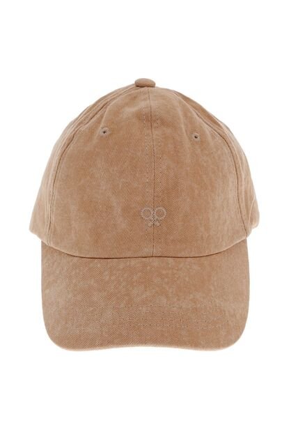 Gorra Crudo Con Mini Raqueta Bordada Para Mujer