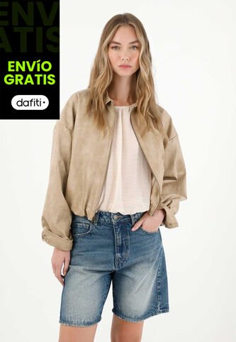 Tennis Bermuda En Denim Tono Medio Para Mujer Tennis