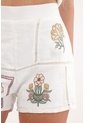 Tennis Bermuda Tradicional Corta Con Estampados Localizados Para Mujer de Tennis
