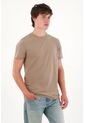 Tennis Camiseta Básica Con Mini Print Café Para Hombre de Tennis