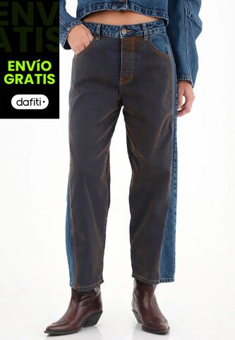 Tennis Jean Con Cortes Tipo Velvet Azul Para Mujer Tennis