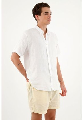 Bermuda Amarilla Con Mini Banana Bordada Para Hombre