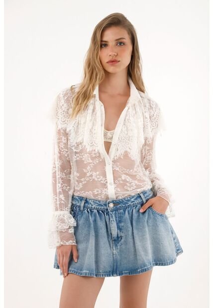 Tennis Camisa En Encaje Con Boleros Para Mujer