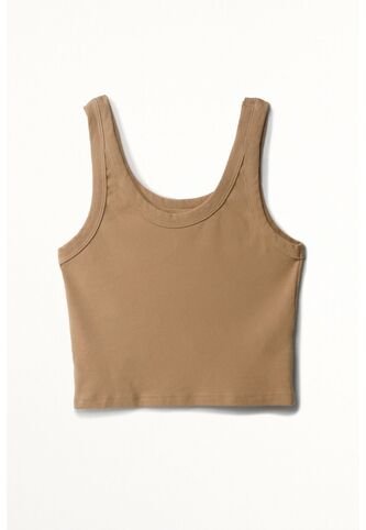 Tennis Camiseta Crop En Rib Crudo Para Mujer Tennis