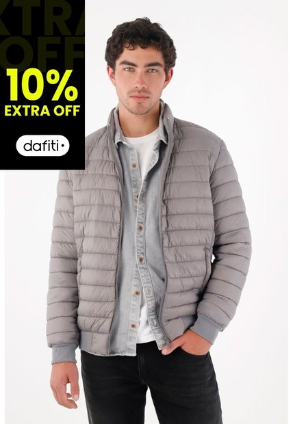 Tennis Chaqueta Acolchada Gris Para Hombre