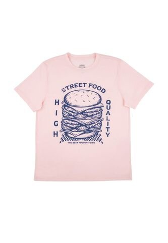 Camiseta Rosada Manga Corta Para Hombre Tennis