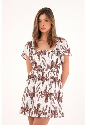 Tennis Vestido Corto En Tela Bordada Para Mujer