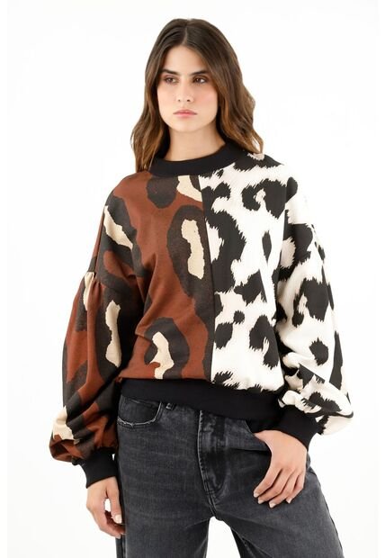 Buzo Con Estampado De Animal Print Para Mujer