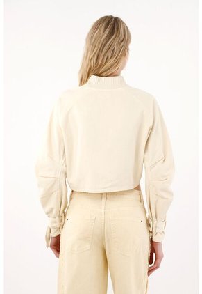 Tennis Abrigo Crop Con Diseño Cruzado Amarillo Para Mujer