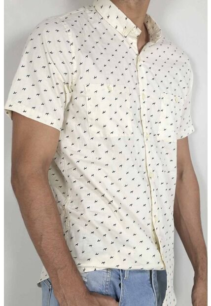 Camisa Para Hombre Tennis, Estampada Y Manga Corta