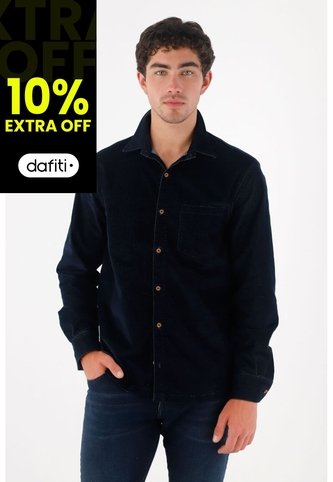 Tennis Camisa Clásica De Tacto Suave Azul Para Hombre Tennis