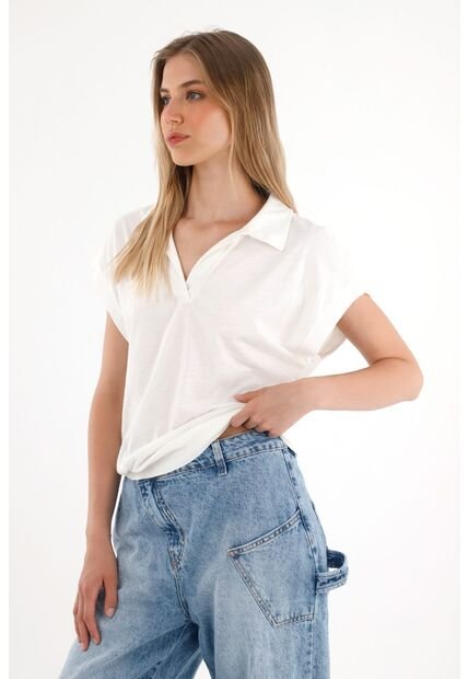 Tennis Camiseta Crudo De Manga Rodada Para Mujer