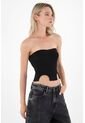 Tennis Camiseta Strapless Negra Para Mujer de Tennis