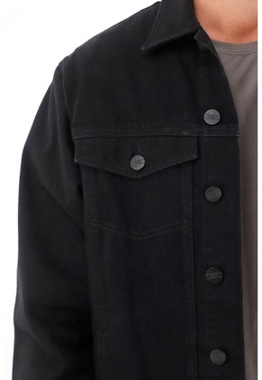 Tennis Chaqueta Negra En Denim Para Hombre