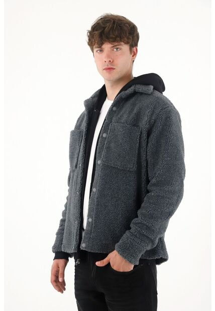 Tennis Abrigo Con Bolsillo Delantero Gris Para Hombre