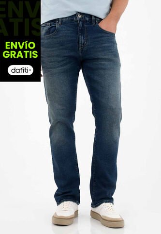 Tennis Jean Recto Tiro Medio Azul Para Hombre Tennis