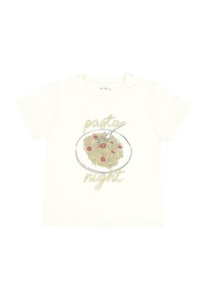 Tennis Camiseta Crudo Con Estampado En Frente Para Mujer