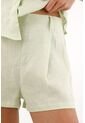 Tennis Short En 100% Lino Verde Para Mujer de Tennis