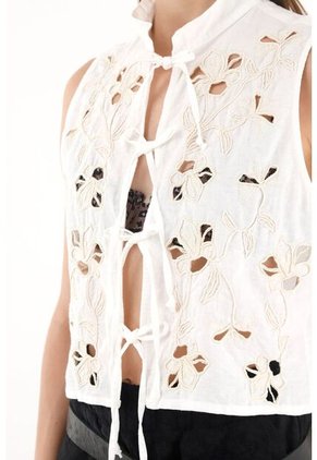 Tennis Chaleco De Tiras Y Bordados Para Mujer