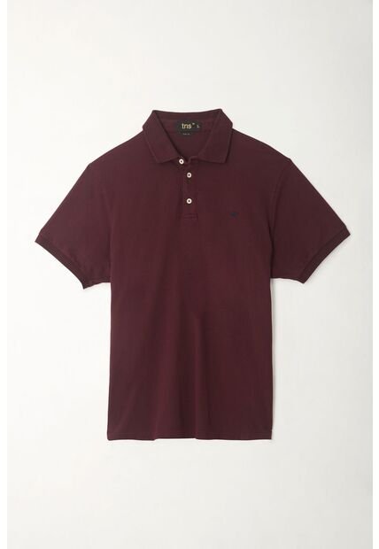 Polo Roja Cuello Tejido Para Hombre