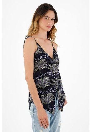 Tennis Camisa Estampada De Tiras Para Mujer