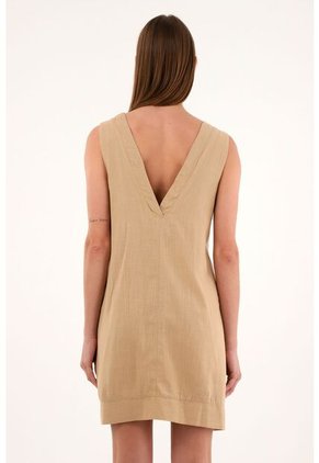 Tennis Vestido Crudo Corto Silueta Tipo A Para Mujer