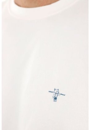 Tennis Camiseta Blanca Con Estampado Lucky Wolf Para Hombre