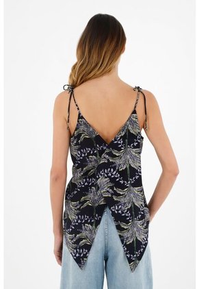 Tennis Camisa Estampada De Tiras Para Mujer