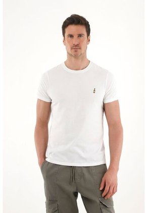 Tennis Camiseta Básica De Manga Corta Blanca Para Hombre
