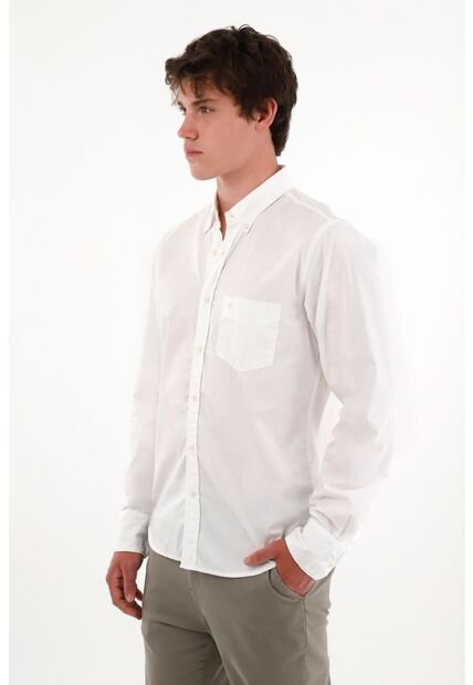 Tennis Camisa De Botones Blanca Para Hombre
